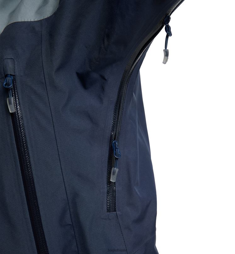 Tarn Blue/Steel Blue Women Haglofs ROC Flash GTX Jacket Tops ZXT0L638