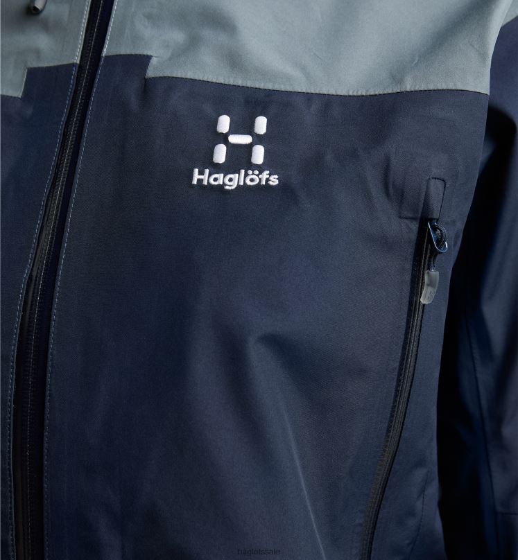 Tarn Blue/Steel Blue Women Haglofs ROC Flash GTX Jacket Tops ZXT0L638