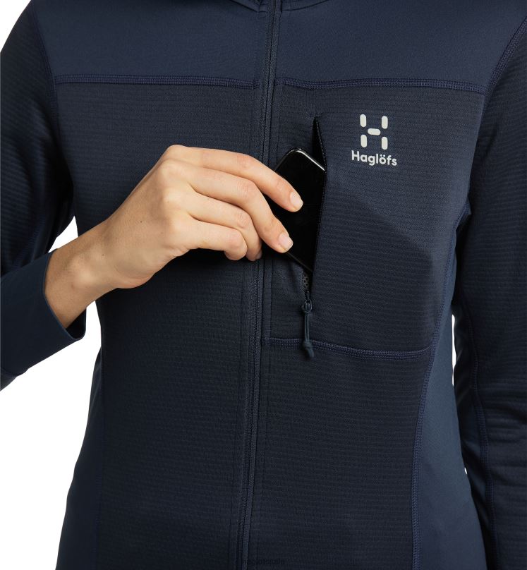Tarn Blue Women Haglofs L.I.M Mid Multi Hood Tops ZXT0L598