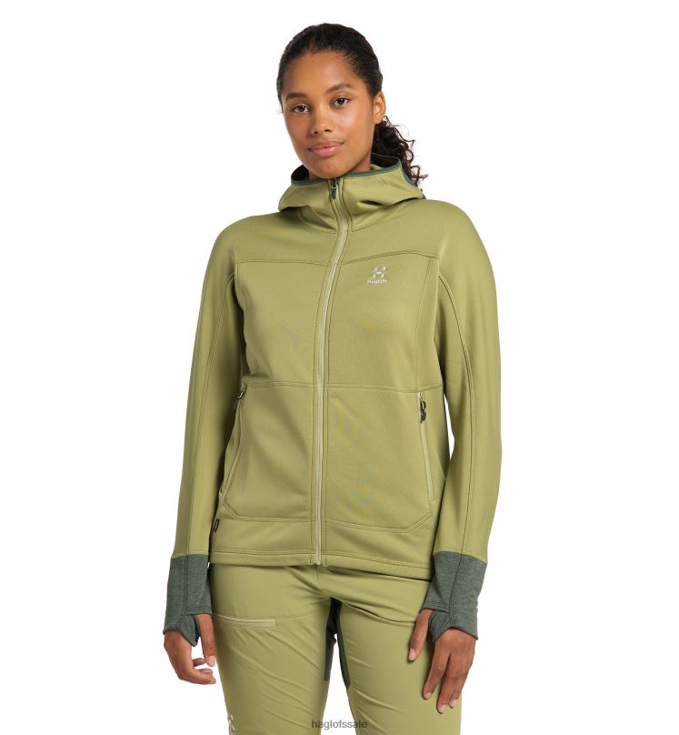 Thyme Green/Fjell Green Women Haglofs Betula Hood Tops ZXT0L688