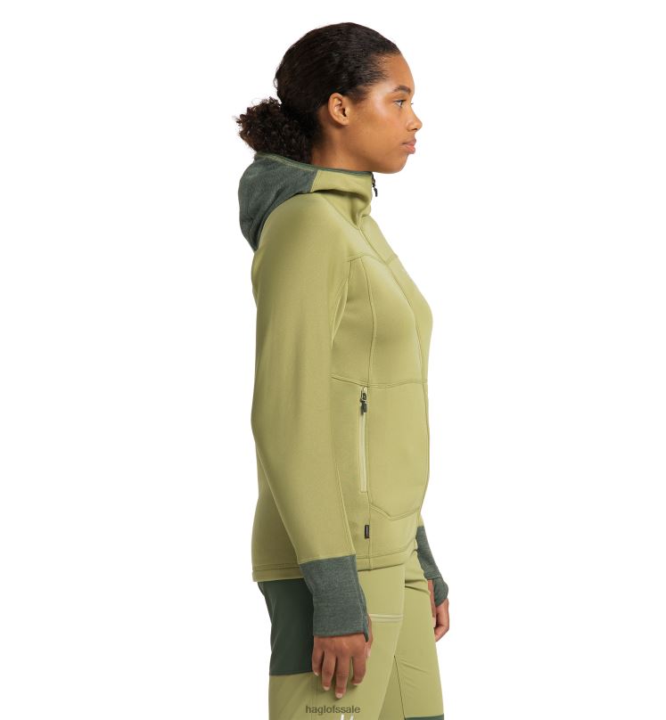 Thyme Green/Fjell Green Women Haglofs Betula Hood Tops ZXT0L688