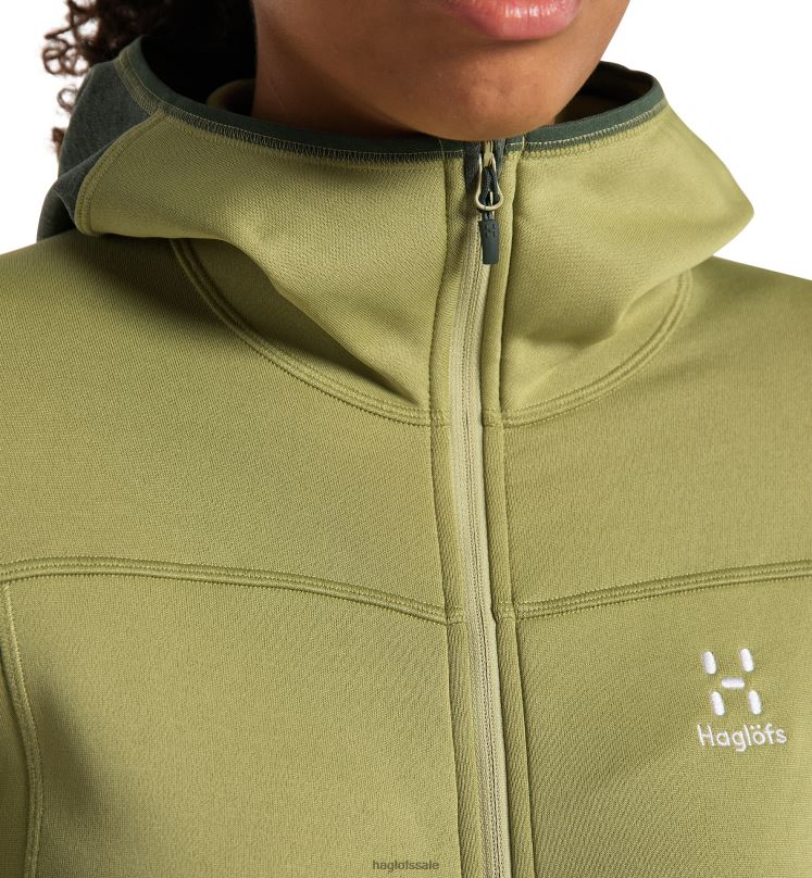 Thyme Green/Fjell Green Women Haglofs Betula Hood Tops ZXT0L688