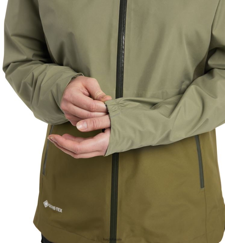 Thyme Green/Olive Green Women Haglofs Wilda GTX Jacket Tops ZXT0L729
