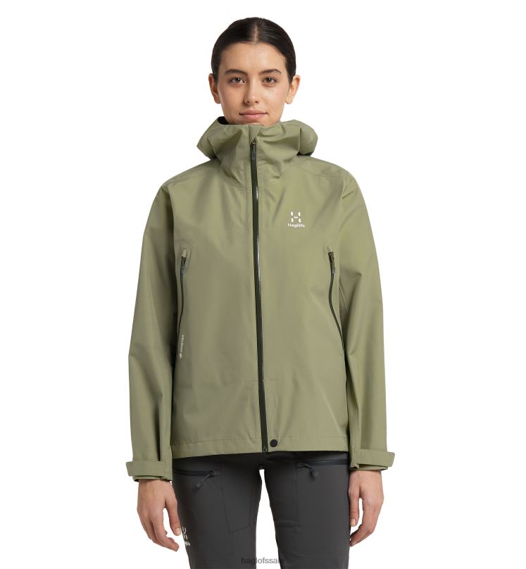 Thyme Green Women Haglofs Roc GTX Jacket Tops ZXT0L732
