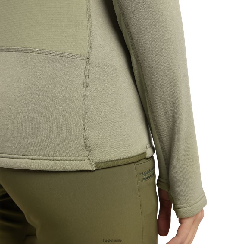 Thyme Green Women Haglofs Roc Nordic Mid Hood Tops ZXT0L656