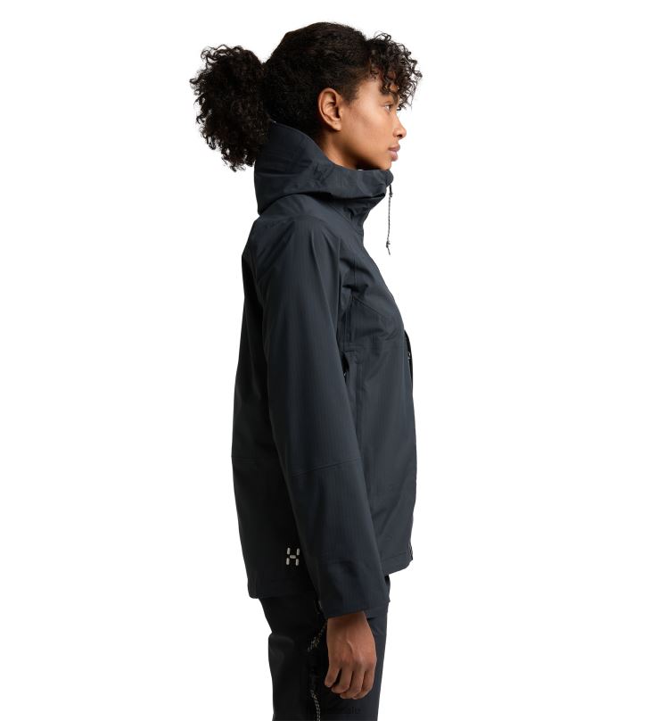 True Black Women Haglofs ROC Mono Proof Jacket Tops ZXT0L636