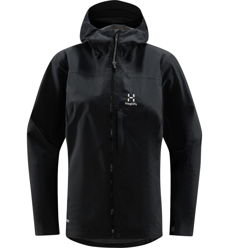 True Black Women Haglofs ROC Mono Proof Jacket Tops ZXT0L636