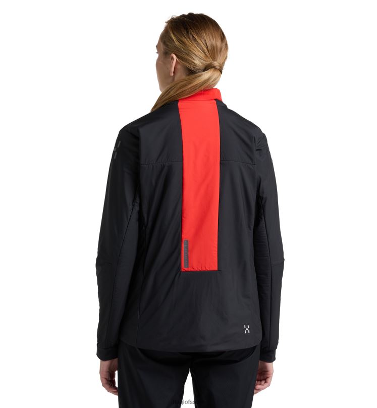 True Black/Zenith Red Women Haglofs L.I.M ZT Breathe Insulated Jacket Tops ZXT0L641