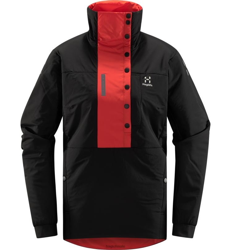 True Black/Zenith Red Women Haglofs L.I.M ZT Breathe Insulated Jacket Tops ZXT0L641