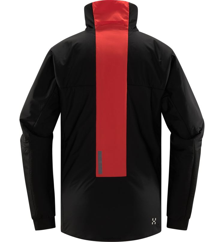 True Black/Zenith Red Women Haglofs L.I.M ZT Breathe Insulated Jacket Tops ZXT0L641