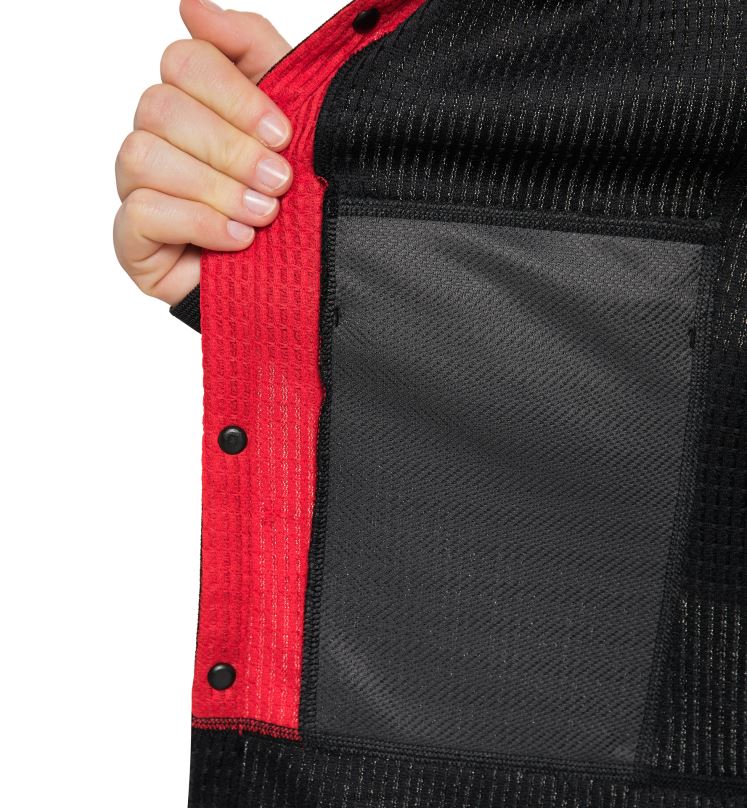 True Black/Zenith Red Women Haglofs L.I.M ZT Sync 1 Mid Hood Tops ZXT0L584