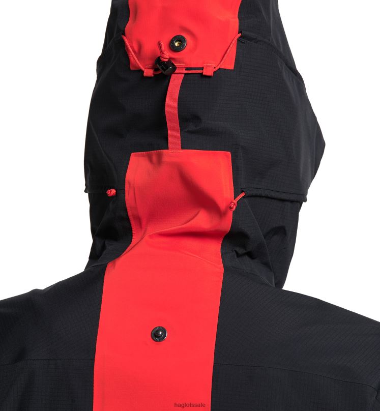 True Black/Zenith Red Women Haglofs L.I.M ZT Trek GTX PRO Jacket Tops ZXT0L646