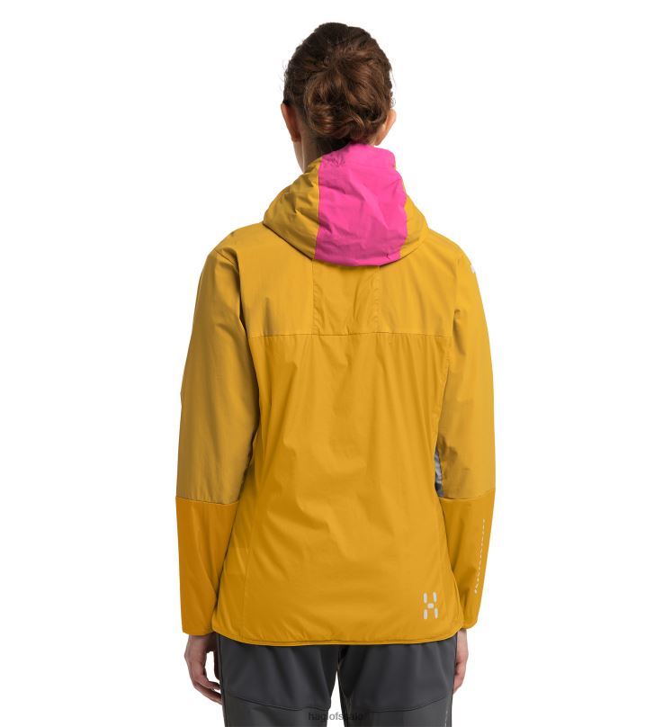 Ultra Pink/Autumn Leaves Women Haglofs L.I.M Alpha Hood Tops ZXT0L702