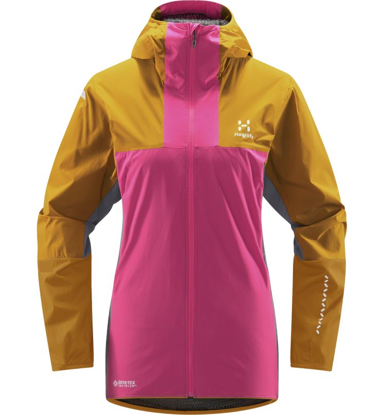 Ultra Pink/Autumn Leaves Women Haglofs L.I.M Alpha Hood Tops ZXT0L702
