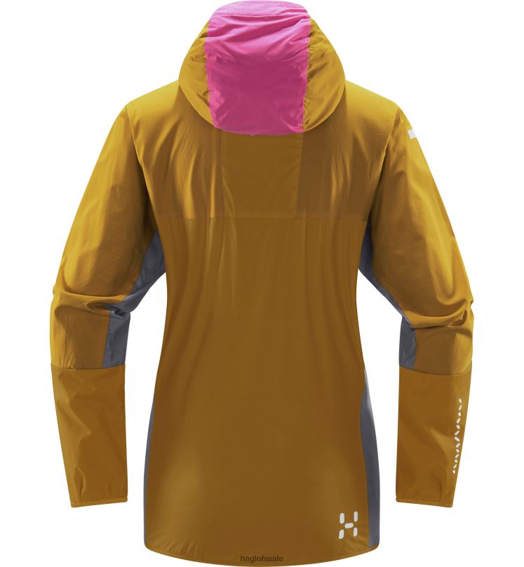 Ultra Pink/Autumn Leaves Women Haglofs L.I.M Alpha Hood Tops ZXT0L702