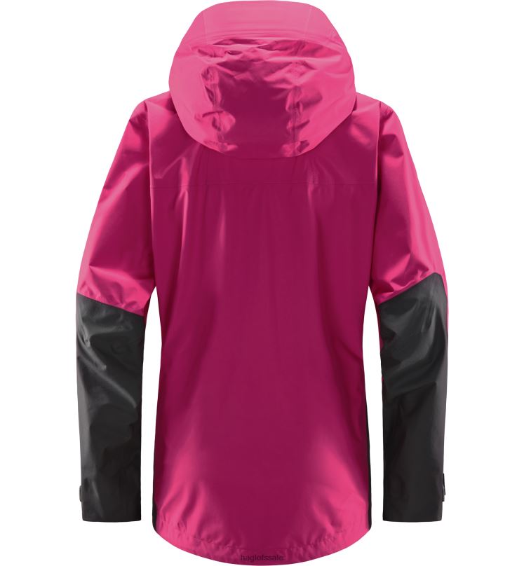 Ultra Pink/Magnetite Women Haglofs Roc Sheer GTX Jacket Tops ZXT0L654