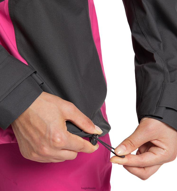 Ultra Pink/Magnetite Women Haglofs Roc Sheer GTX Jacket Tops ZXT0L654