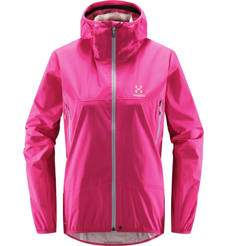 Ultra Pink Women Haglofs L.I.M Proof Jacket Tops ZXT0L713