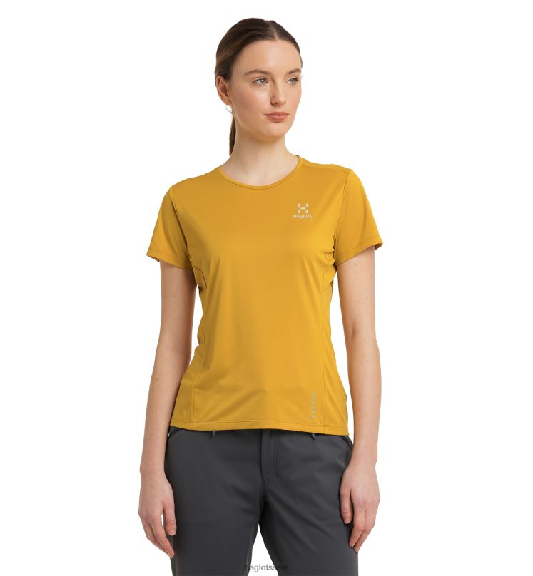 Autumn Leaves Women Haglofs L.I.M Tech Tee Tops ZXT0L772
