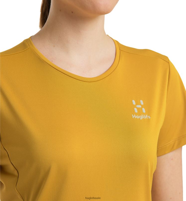 Autumn Leaves Women Haglofs L.I.M Tech Tee Tops ZXT0L772