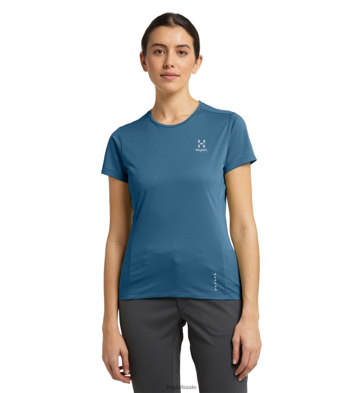 Dark Ocean Women Haglofs L.I.M Tech Tee Tops ZXT0L770