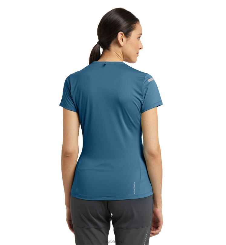 Dark Ocean Women Haglofs L.I.M Tech Tee Tops ZXT0L770