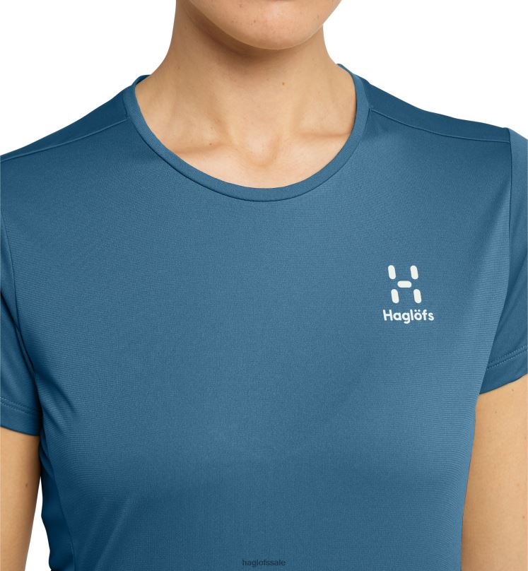 Dark Ocean Women Haglofs L.I.M Tech Tee Tops ZXT0L770