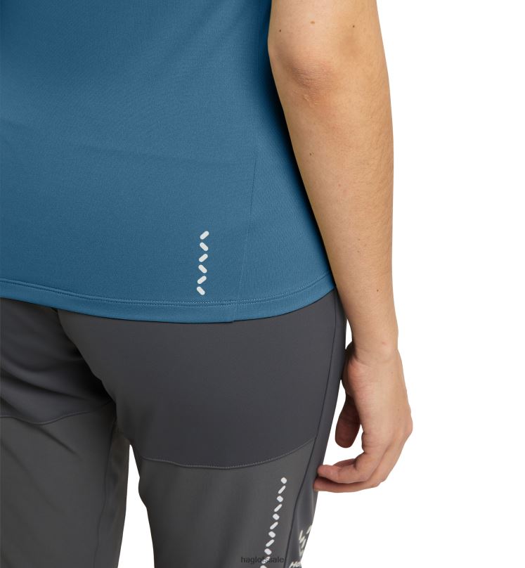 Dark Ocean Women Haglofs L.I.M Tech Tee Tops ZXT0L770