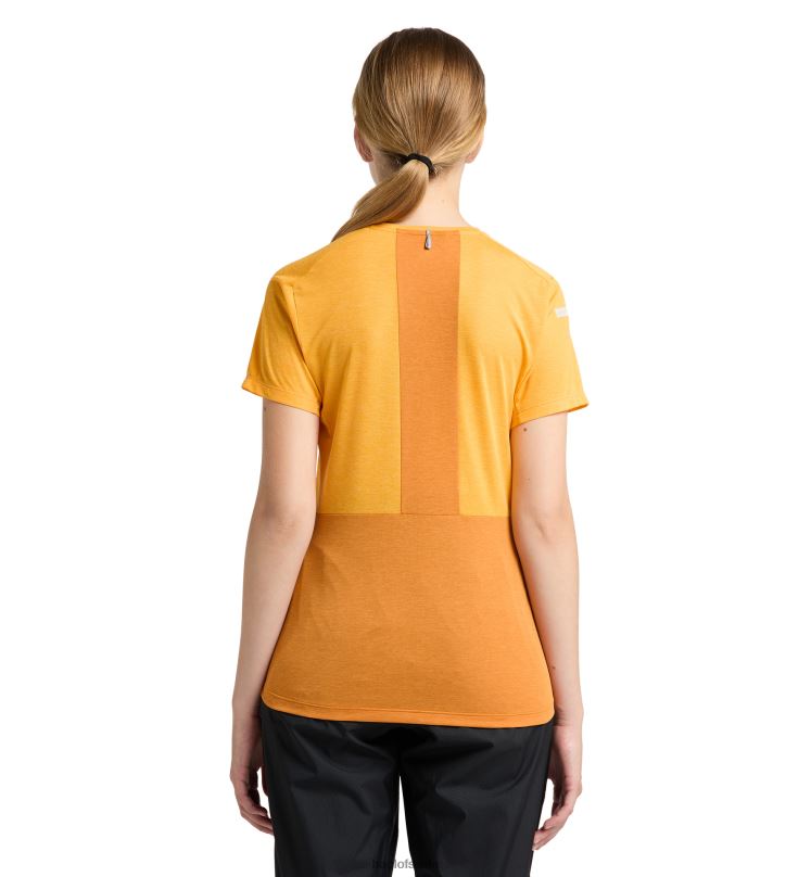 Desert Yellow/Sunny Yellow Women Haglofs L.I.M Crux Tee Tops ZXT0L763