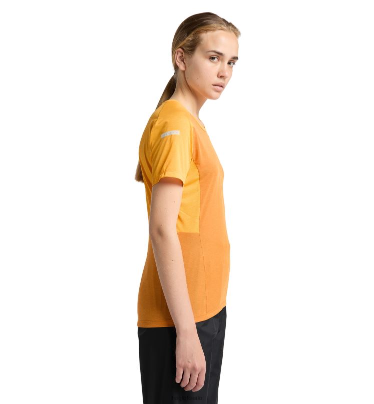 Desert Yellow/Sunny Yellow Women Haglofs L.I.M Crux Tee Tops ZXT0L763