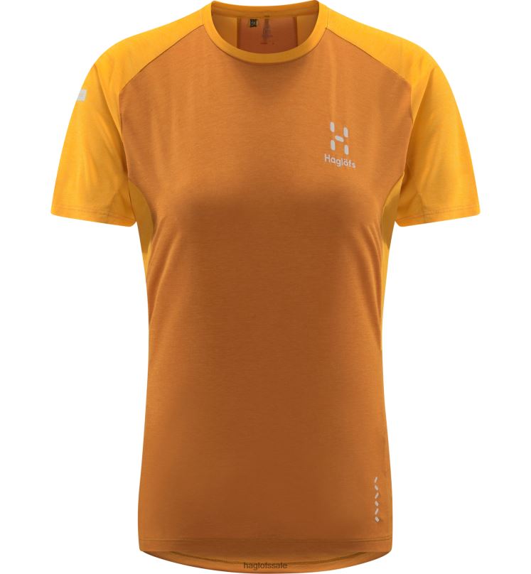 Desert Yellow/Sunny Yellow Women Haglofs L.I.M Crux Tee Tops ZXT0L763