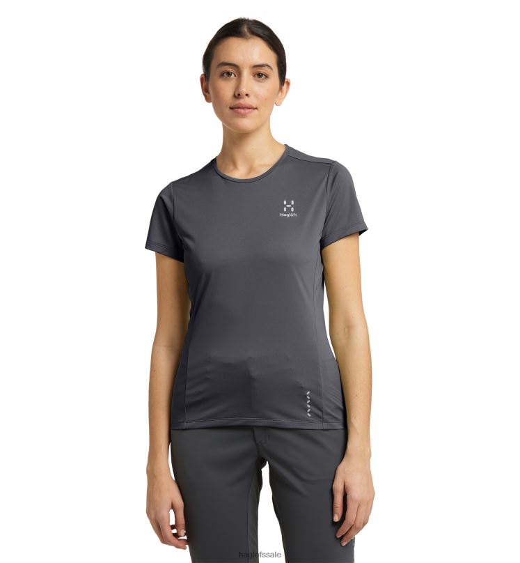 Magnetite Women Haglofs L.I.M Tech Tee Tops ZXT0L751