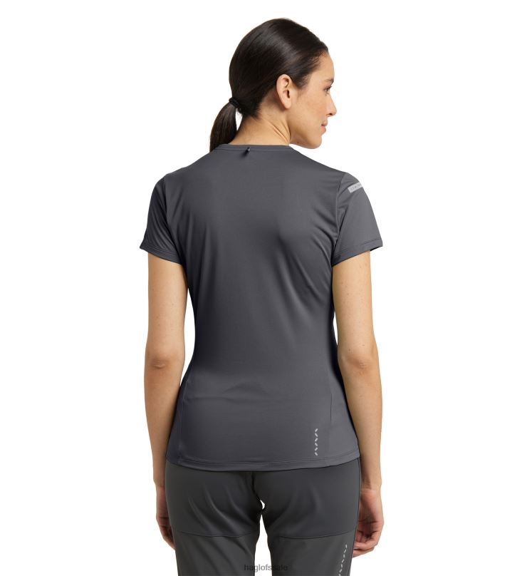 Magnetite Women Haglofs L.I.M Tech Tee Tops ZXT0L751