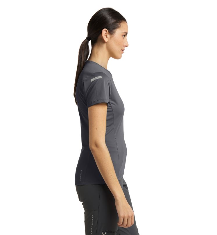 Magnetite Women Haglofs L.I.M Tech Tee Tops ZXT0L751