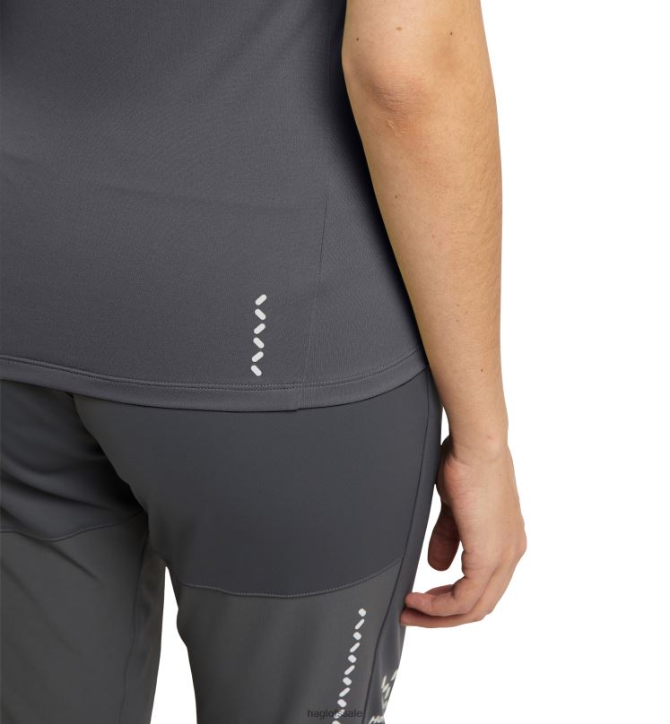 Magnetite Women Haglofs L.I.M Tech Tee Tops ZXT0L751