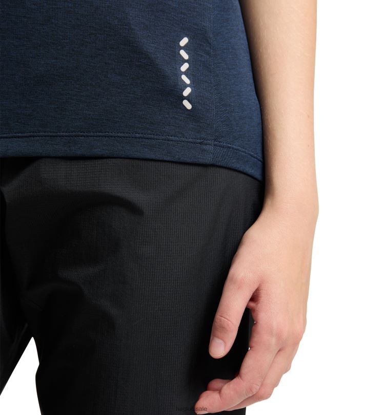Tarn Blue Women Haglofs L.I.M Crux Tee Tops ZXT0L761