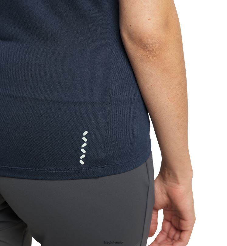 Tarn Blue Women Haglofs L.I.M Tech Tee Tops ZXT0L752