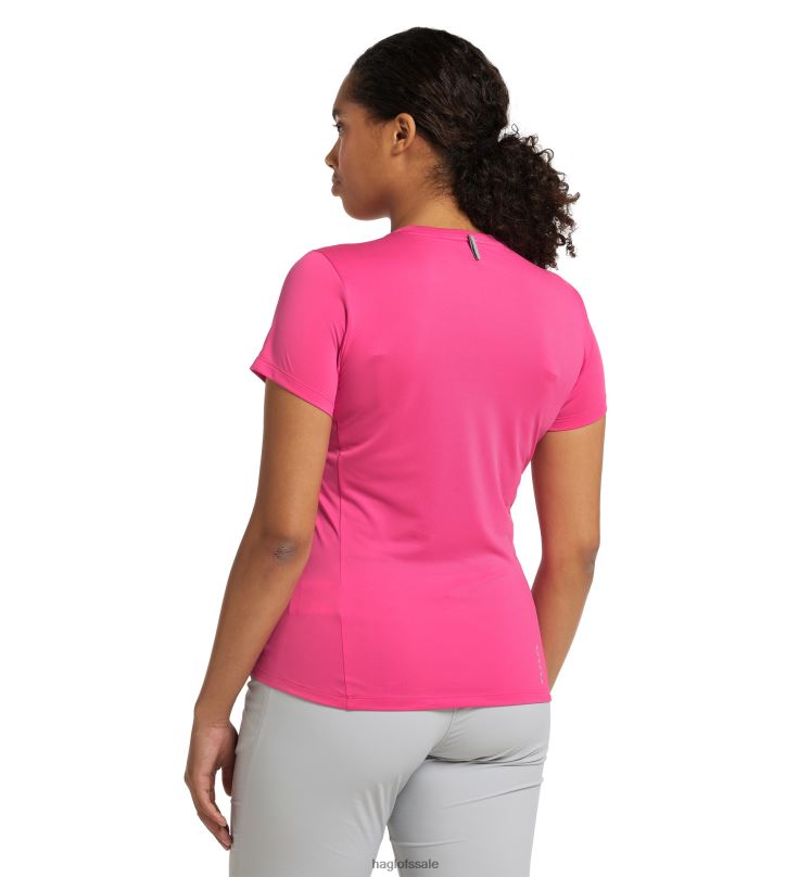 Ultra Pink Women Haglofs L.I.M Tech Tee Tops ZXT0L771
