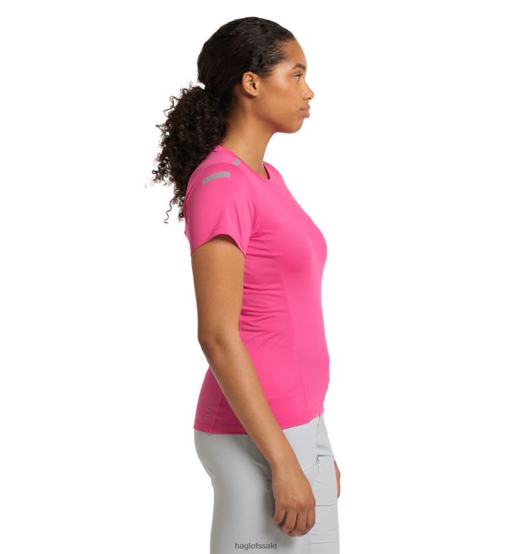 Ultra Pink Women Haglofs L.I.M Tech Tee Tops ZXT0L771