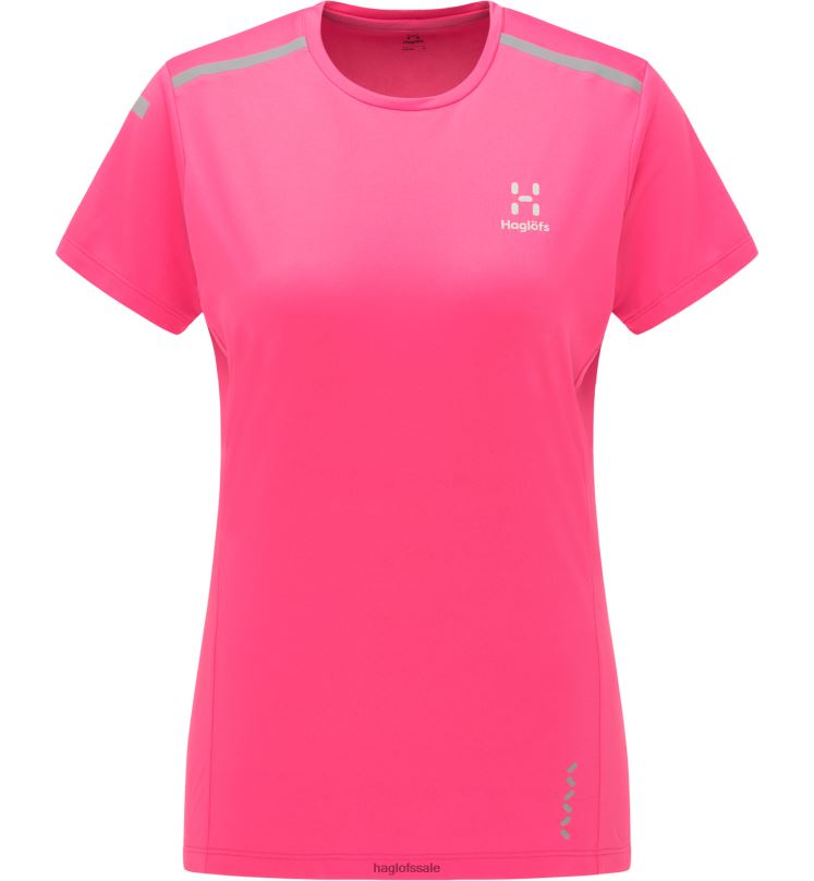 Ultra Pink Women Haglofs L.I.M Tech Tee Tops ZXT0L771