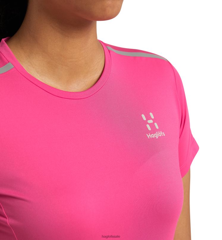 Ultra Pink Women Haglofs L.I.M Tech Tee Tops ZXT0L771
